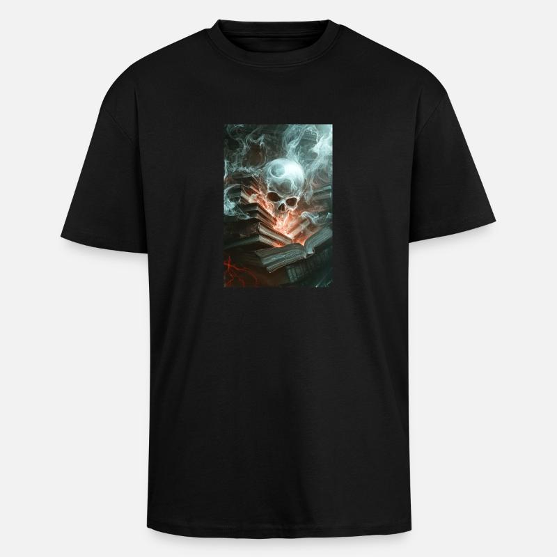 Haunted Knowledge Unleashed - Unisex Oversized Heavyweight T-shirt - black