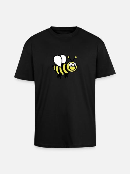 Biene - Oversized Heavyweight Unisex T-Shirt - Schwarz