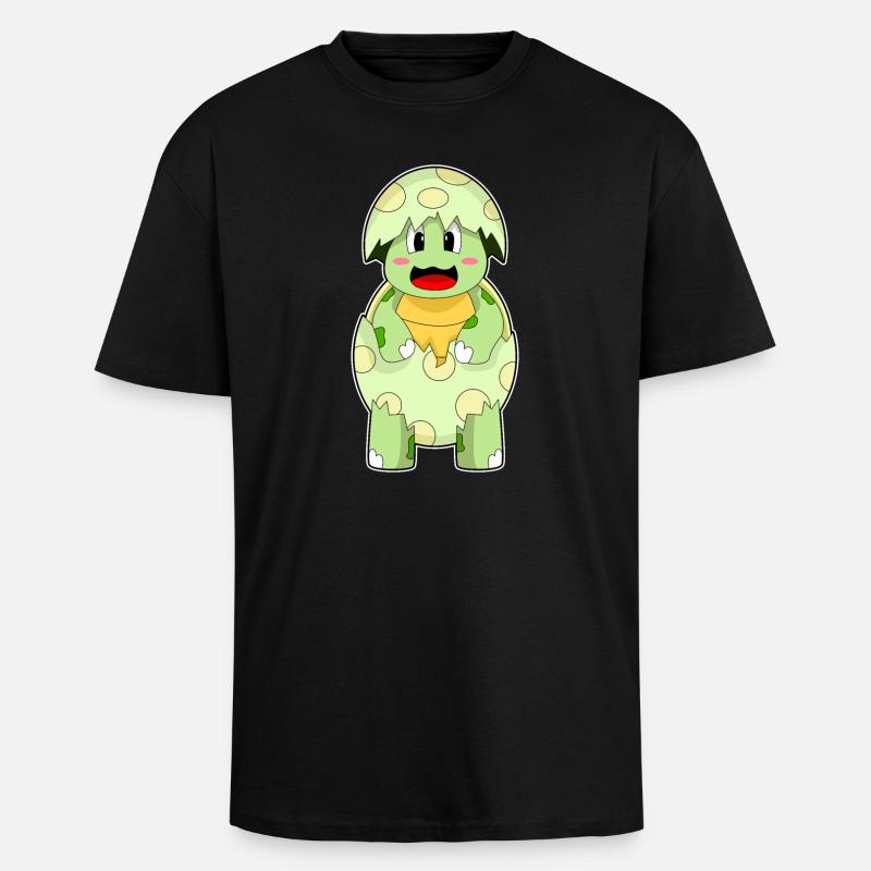 Turtle Eggshell - Unisex Oversized Heavyweight T-shirt - black