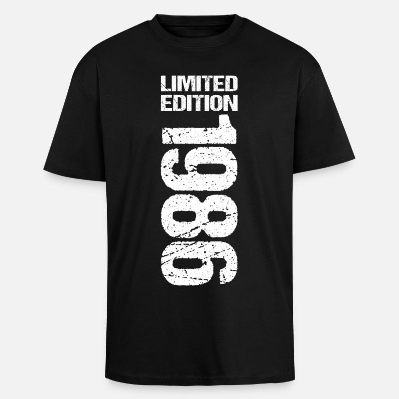 Édition limitée 1986 40e anniversaire - T-shirt unisexe oversize épais - noir