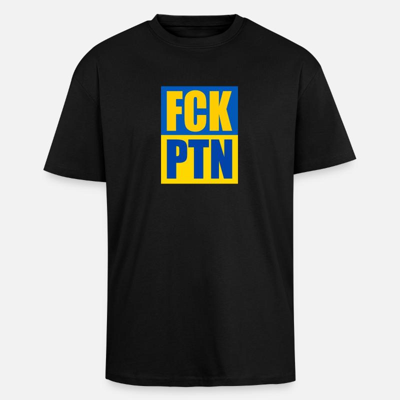 Fck ptn - Oversized Heavyweight Unisex T-Shirt - Schwarz