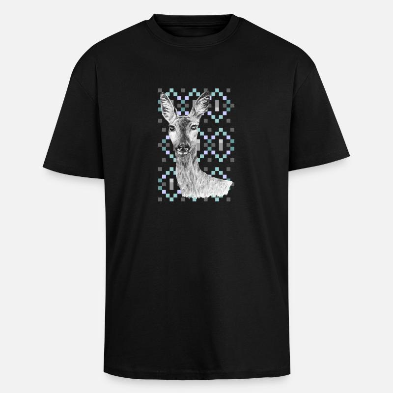 Roe - Unisex Oversized Heavyweight T-shirt - black
