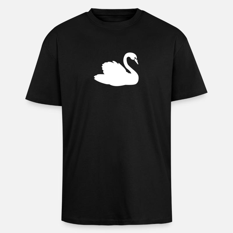 Cygne - T-shirt unisexe oversize épais - noir