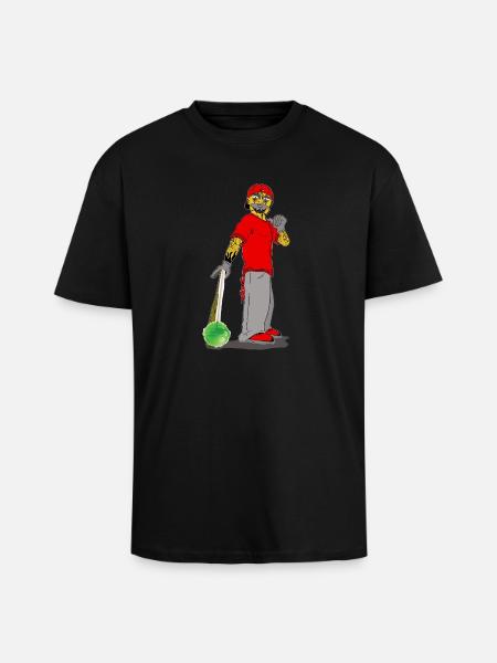 Clown with Sweets - Oversized Heavyweight Unisex T-Shirt - Schwarz