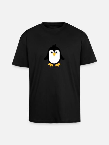 Manchot - T-shirt unisexe oversize épais - noir