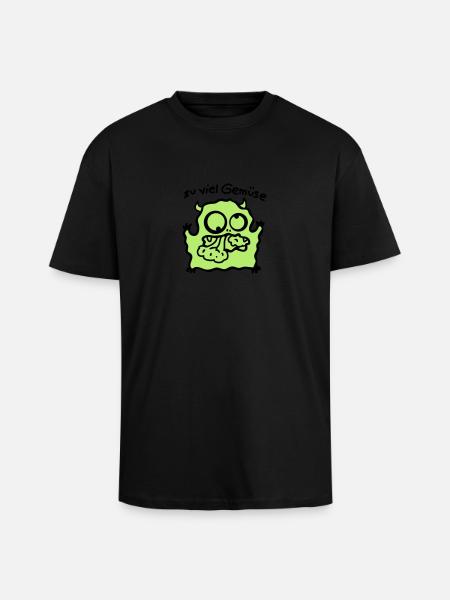 too much vegetables - Unisex Oversized Heavyweight T-shirt - black