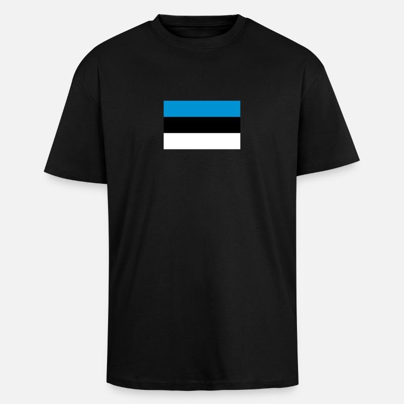 Estland - Oversized Heavyweight Unisex T-Shirt - Schwarz