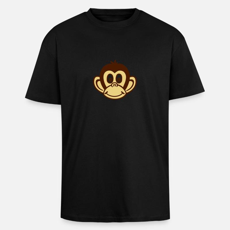 Singe - T-shirt unisexe oversize épais - noir