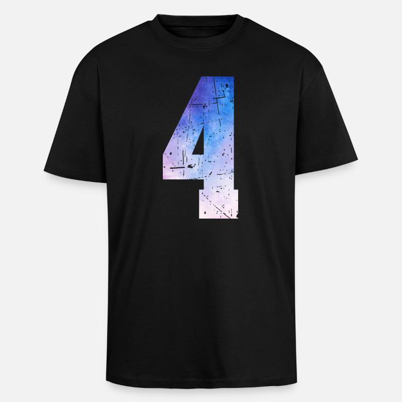 Ausgabe 4 – 4-jähriges Jubiläumsgeschenk - Oversized Heavyweight Unisex T-Shirt - Schwarz