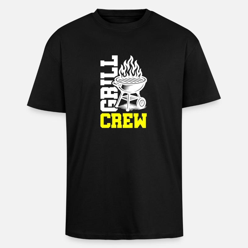 Grill Crew - Unisex Oversized Heavyweight T-shirt - black