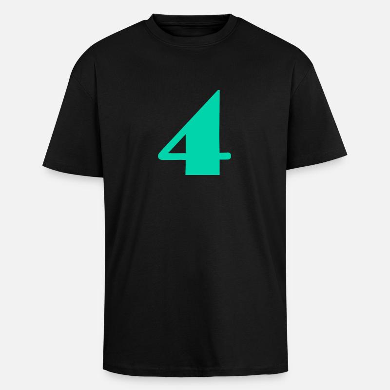 4 ANS,4e ANNIVERSAIRE,ANNIVERSAIRE 4 ANS,4 - T-shirt unisexe oversize épais - noir
