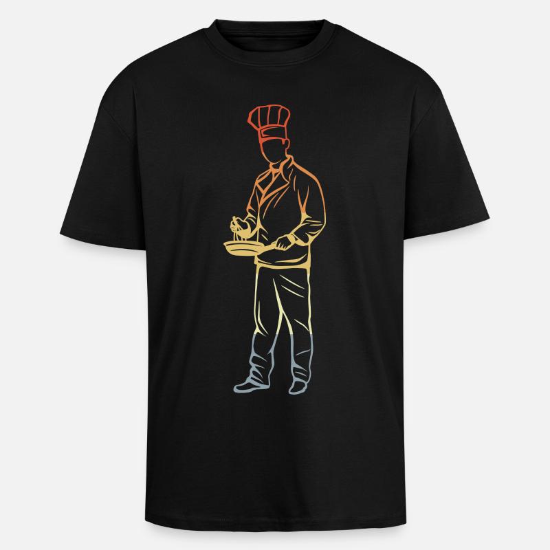 Chef - T-shirt unisexe oversize épais - noir