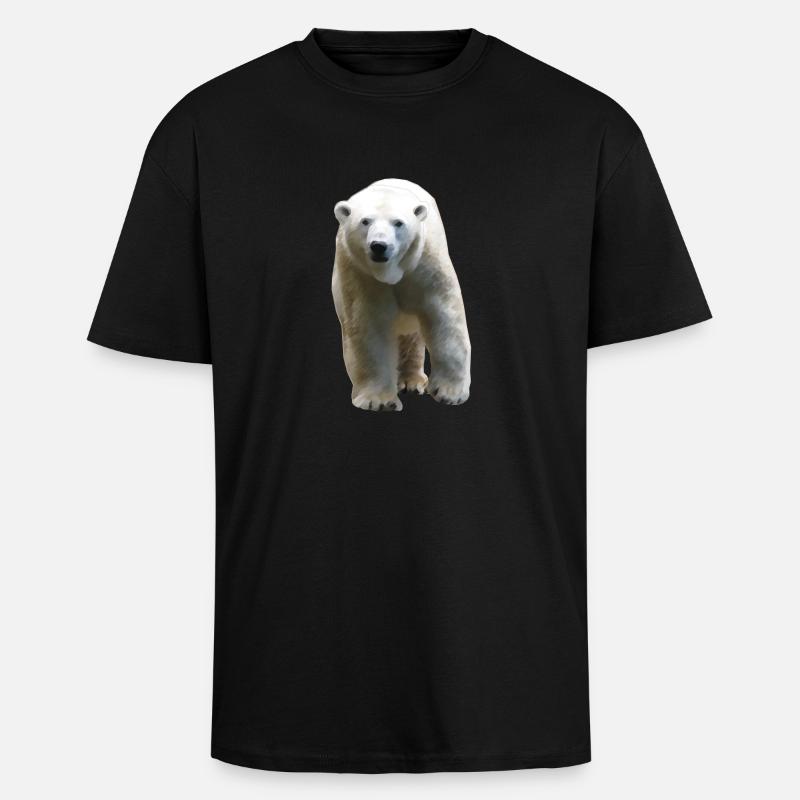 Polar Bear - Eisbär - Oversized Heavyweight Unisex T-Shirt - Schwarz