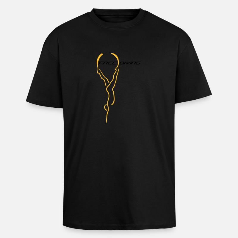 Freediving - Oversized Heavyweight Unisex T-Shirt - Schwarz