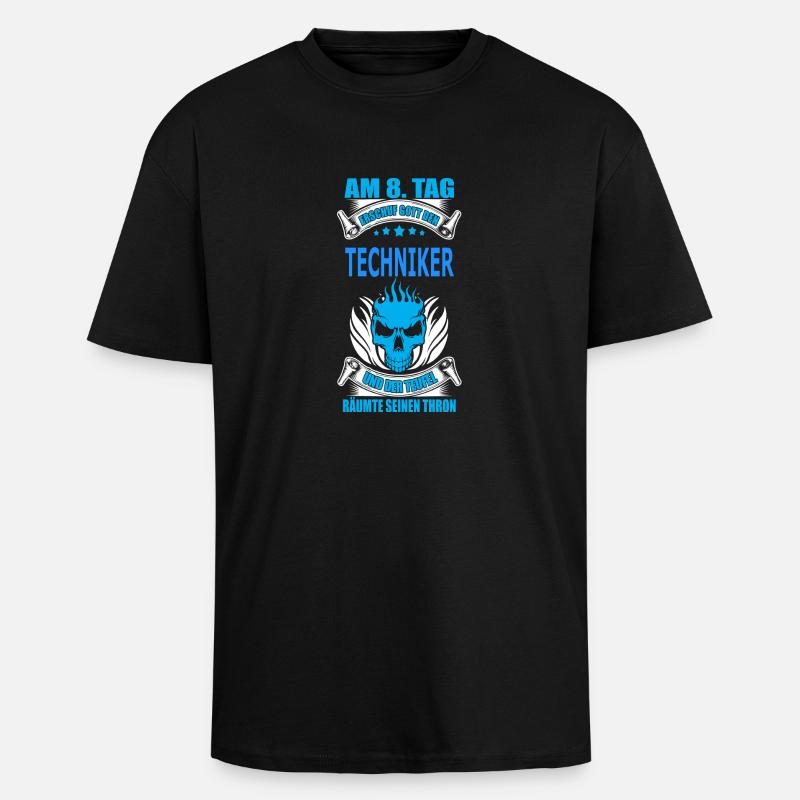 TECHNIKER - Oversized Heavyweight Unisex T-Shirt - Schwarz