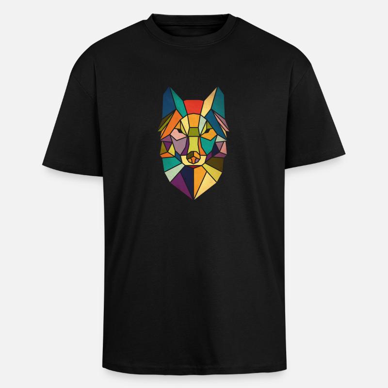 Fox - Unisex Oversized Heavyweight T-shirt - black
