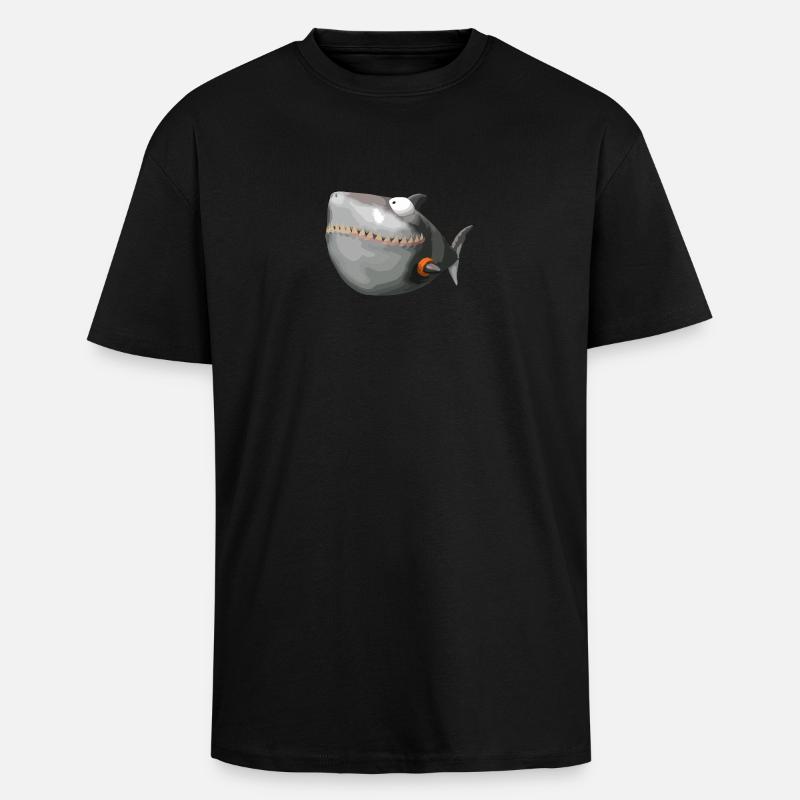 SharkMops - Oversized Heavyweight Unisex T-Shirt - Schwarz