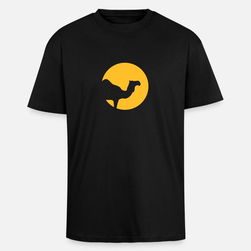 Camel - Unisex Oversized Heavyweight T-shirt - black