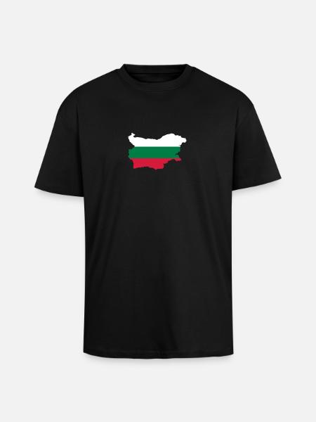 Bulgarie - T-shirt unisexe oversize épais - noir