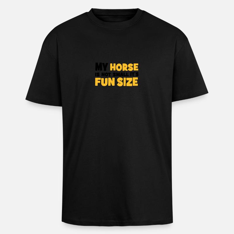 petit cheval - T-shirt unisexe oversize épais - noir