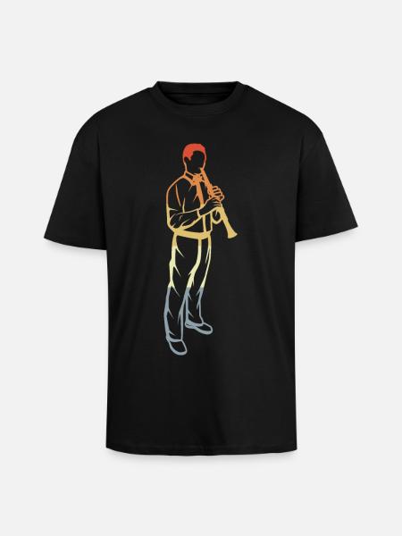 Clarinets Boy - Unisex Oversized Heavyweight T-shirt - black