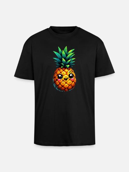 Pineapple - Unisex Oversized Heavyweight T-shirt - black