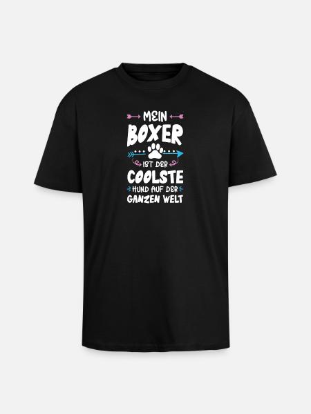 Dicton de chien boxer - T-shirt unisexe oversize épais - noir