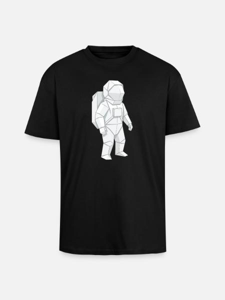 Astronaut Shirt for Space Fans - Unisex Oversized Heavyweight T-shirt - black