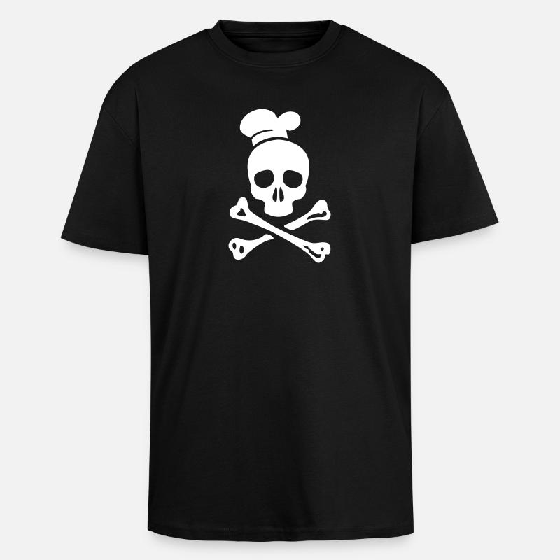 cannibal cook vector - Oversized Heavyweight Unisex T-Shirt - Schwarz