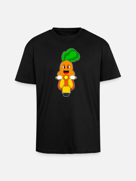 Carrot Scooter - Unisex Oversized Heavyweight T-shirt - black