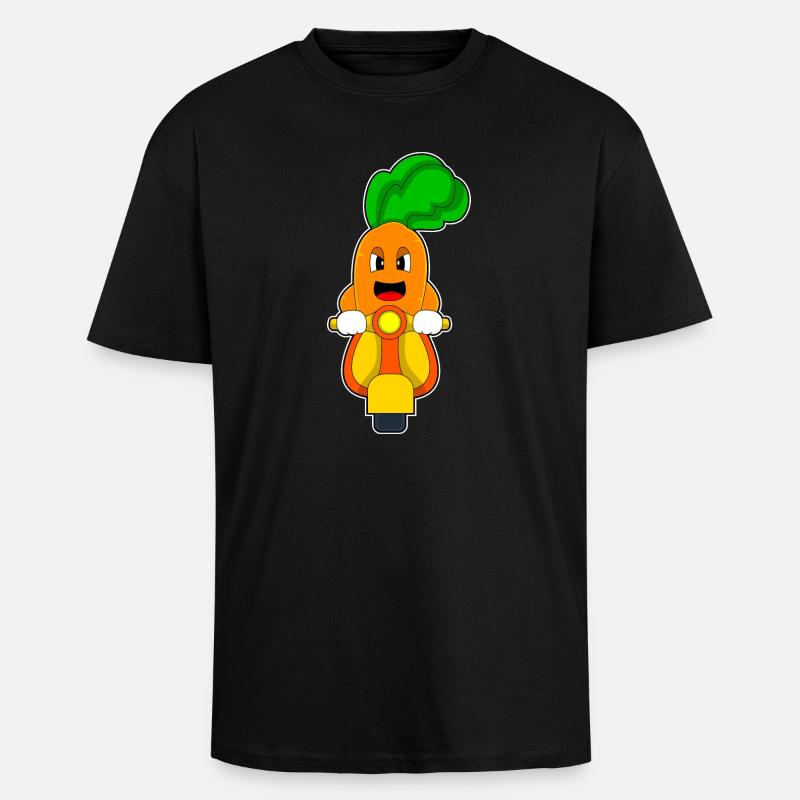 Karotte Motorroller - Oversized Heavyweight Unisex T-Shirt - Schwarz