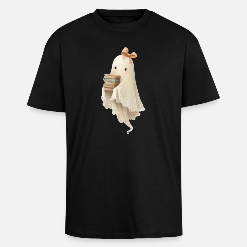 Geist mit Büchern - Oversized Heavyweight Unisex T-Shirt - Schwarz