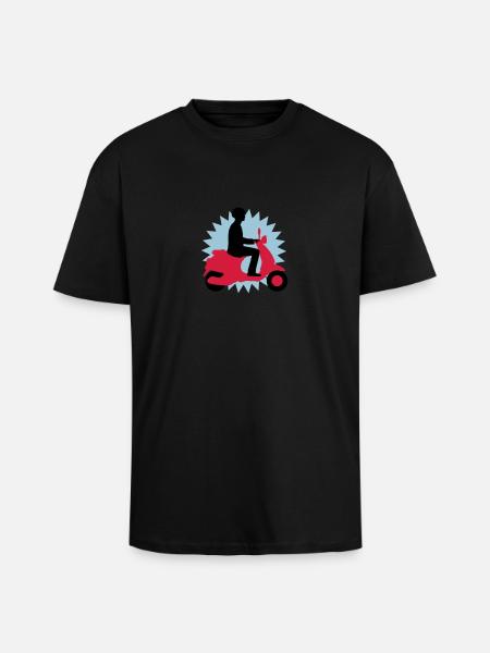 vespa_3c - Oversized Heavyweight Unisex T-Shirt - Schwarz