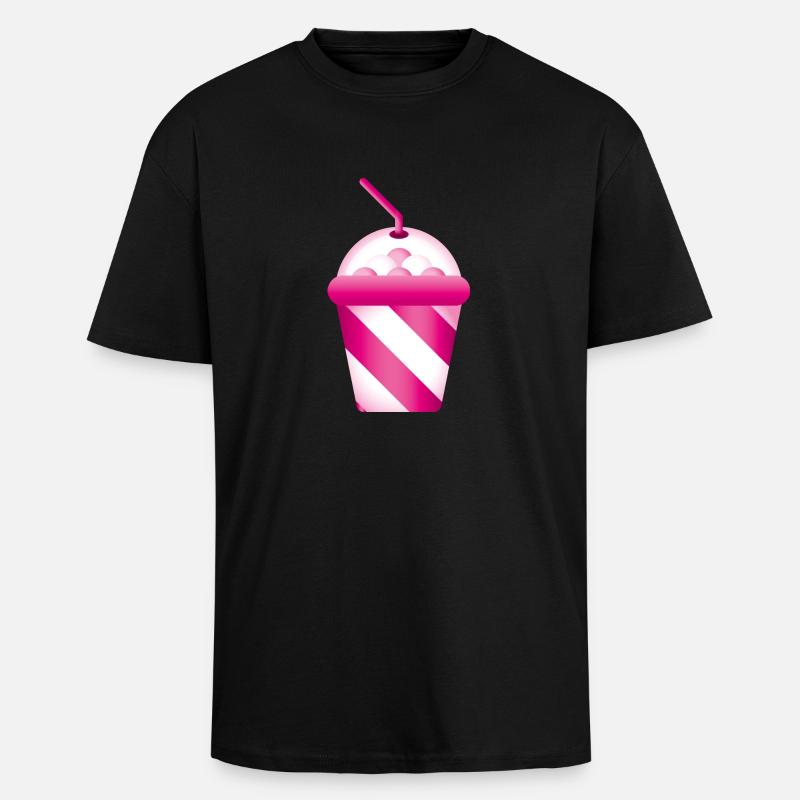 Smiley Shake - Unisex oversized t-shirt i kraftig kvalitet - svart