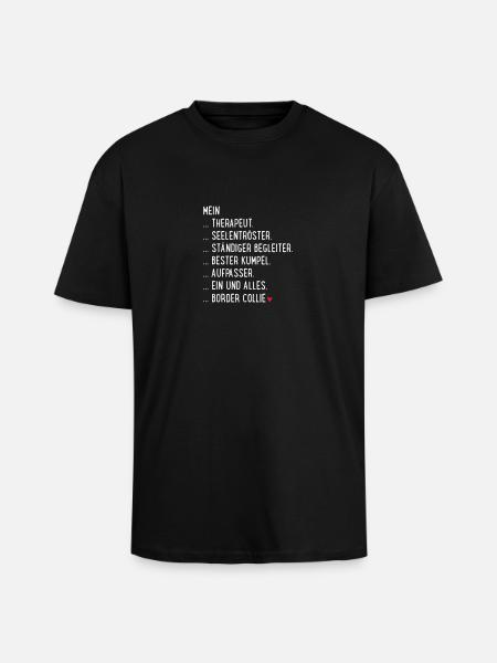 bordercollie - Oversized Heavyweight Unisex T-Shirt - Schwarz