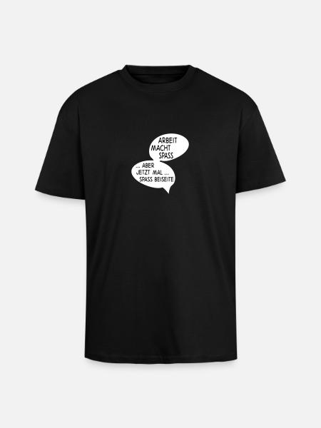 Arbeit - Oversized Heavyweight Unisex T-Shirt - Schwarz