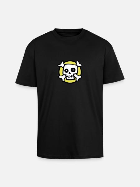 comic_skull_072011_c_3c - T-shirt unisexe oversize épais - noir
