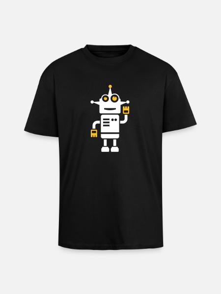 Robot gift - Unisex Oversized Heavyweight T-shirt - black