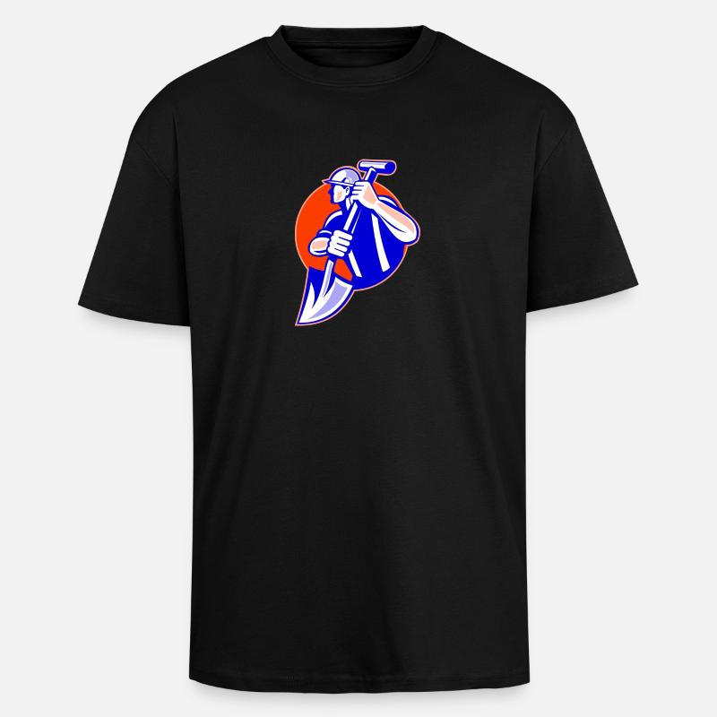 Arbeiter - Oversized Heavyweight Unisex T-Shirt - Schwarz