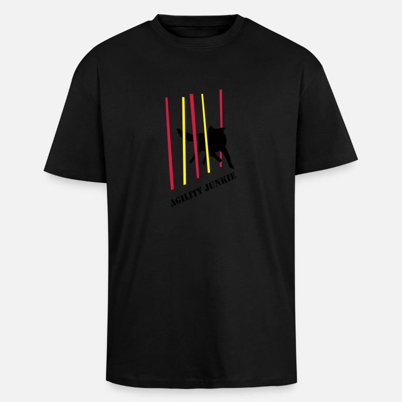 Agility Junkie_2_cb - Oversized Heavyweight Unisex T-Shirt - Schwarz