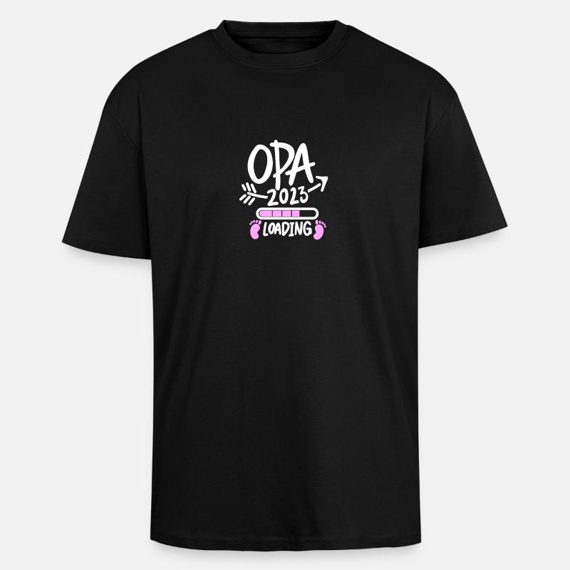 Opa 2023 loading - Oversized Heavyweight Unisex T-Shirt - Schwarz