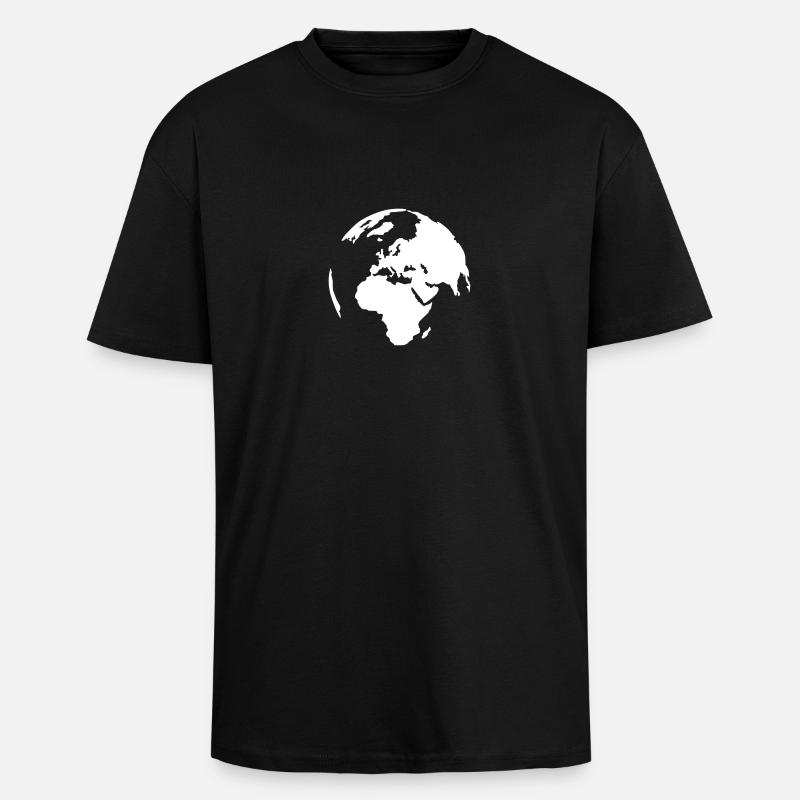 Welt - Oversized Heavyweight Unisex T-Shirt - Schwarz