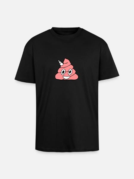 Unicorn Kackhaufen - Unisex Oversized Heavyweight T-shirt - black