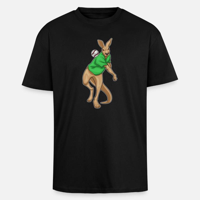 Baseball Kangourou - T-shirt unisexe oversize épais - noir