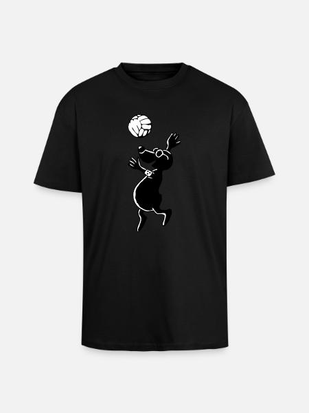 Volleyball-spielender Maulwurf - Oversized Heavyweight Unisex T-Shirt - Schwarz