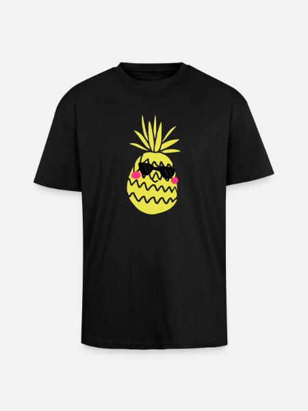 pineapple - Unisex Oversized Heavyweight T-shirt - black