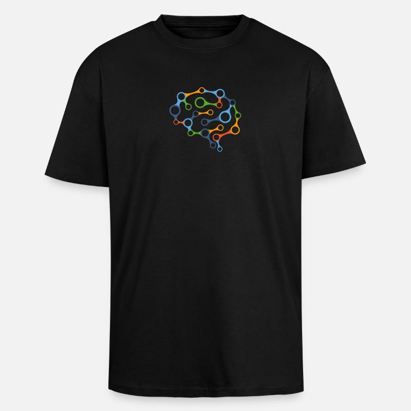 Brain network - Unisex Oversized Heavyweight T-shirt - black