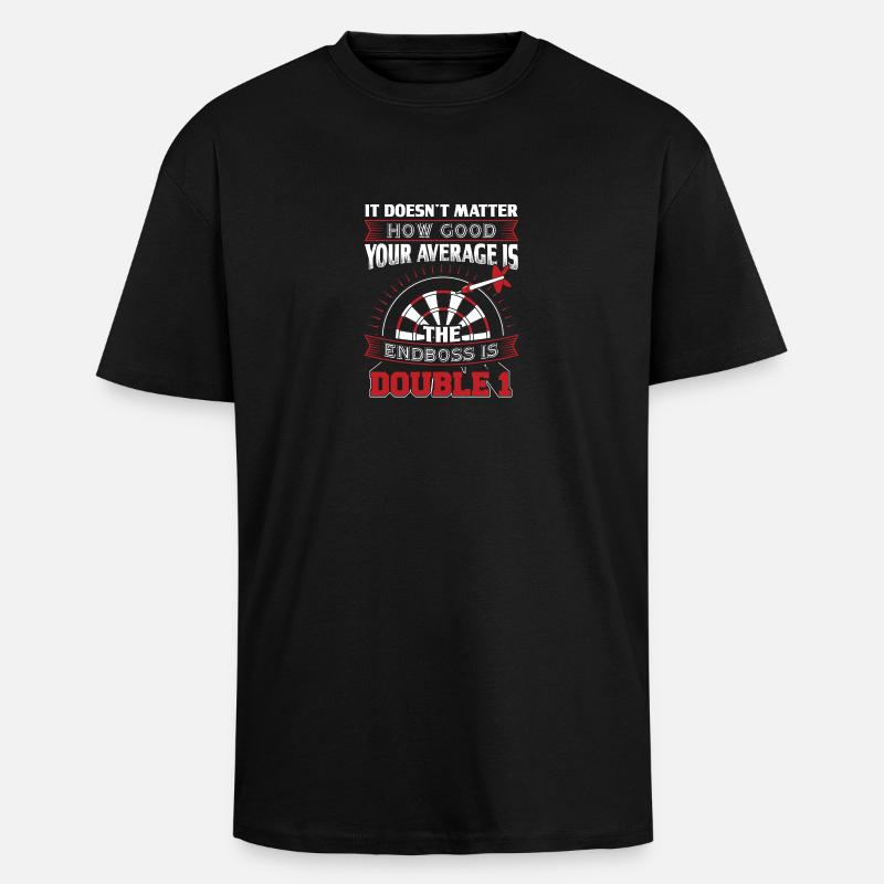 DART doesnt - T-shirt unisexe oversize épais - noir