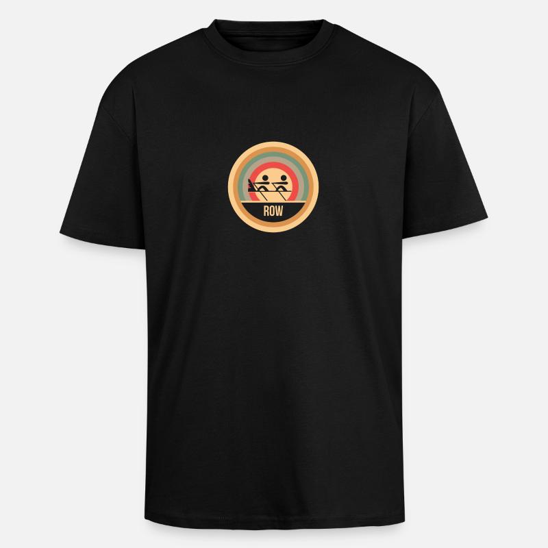Rowing retro - Unisex Oversized Heavyweight T-shirt - black
