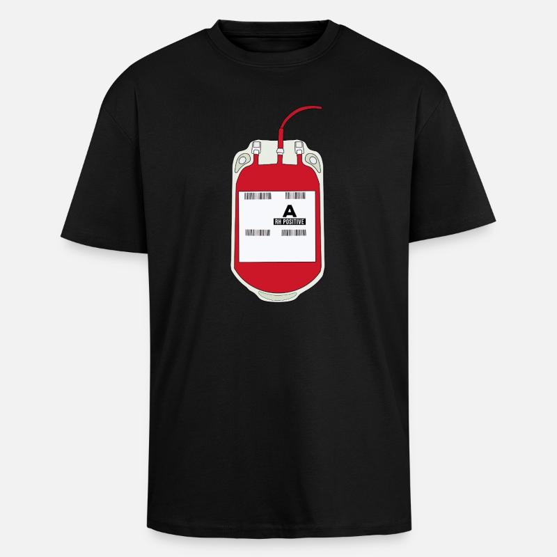 Ein positiver Blutbeutel - Oversized Heavyweight Unisex T-Shirt - Schwarz